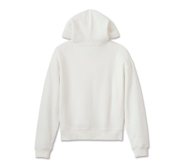 Sweat à capuche oversize délavé Bar & Shield - Cloud Dancer
