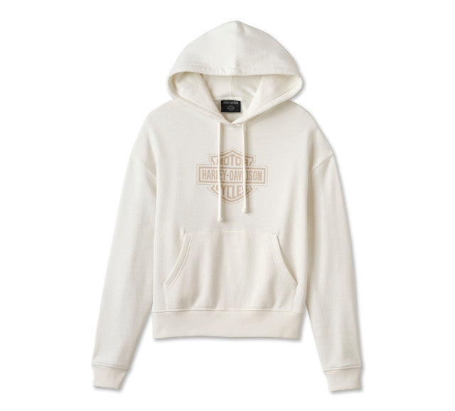 Sweat à capuche oversize délavé Bar & Shield - Cloud Dancer