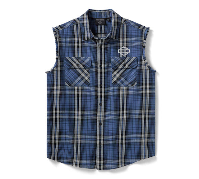 Chemise sans manches Liberty Eagle à carreaux pour hommes