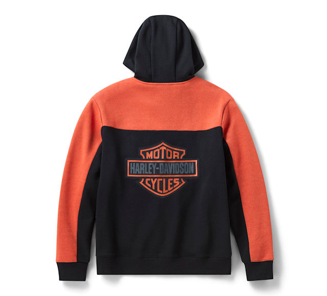 Sweat à capuche zippé H-D Essential Color Blocked pour hommes
