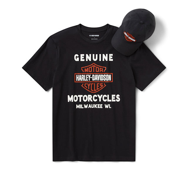 Coffret cadeau chapeau et T-shirt Bar & Shield pour hommes