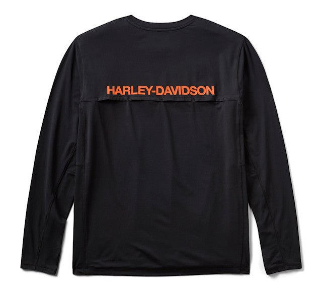 T-shirt à manches longues H-D TECH Vented pour hommes - Harley Black