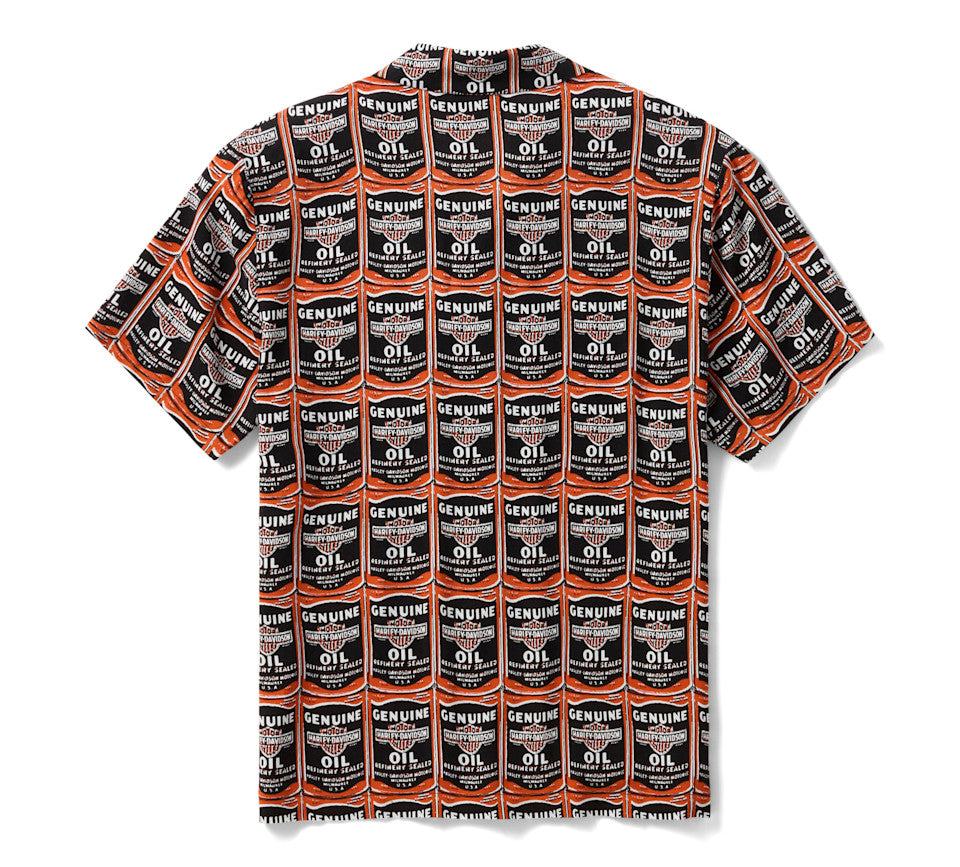 Chemise hawaïenne H-D Essential Oil Can pour hommes