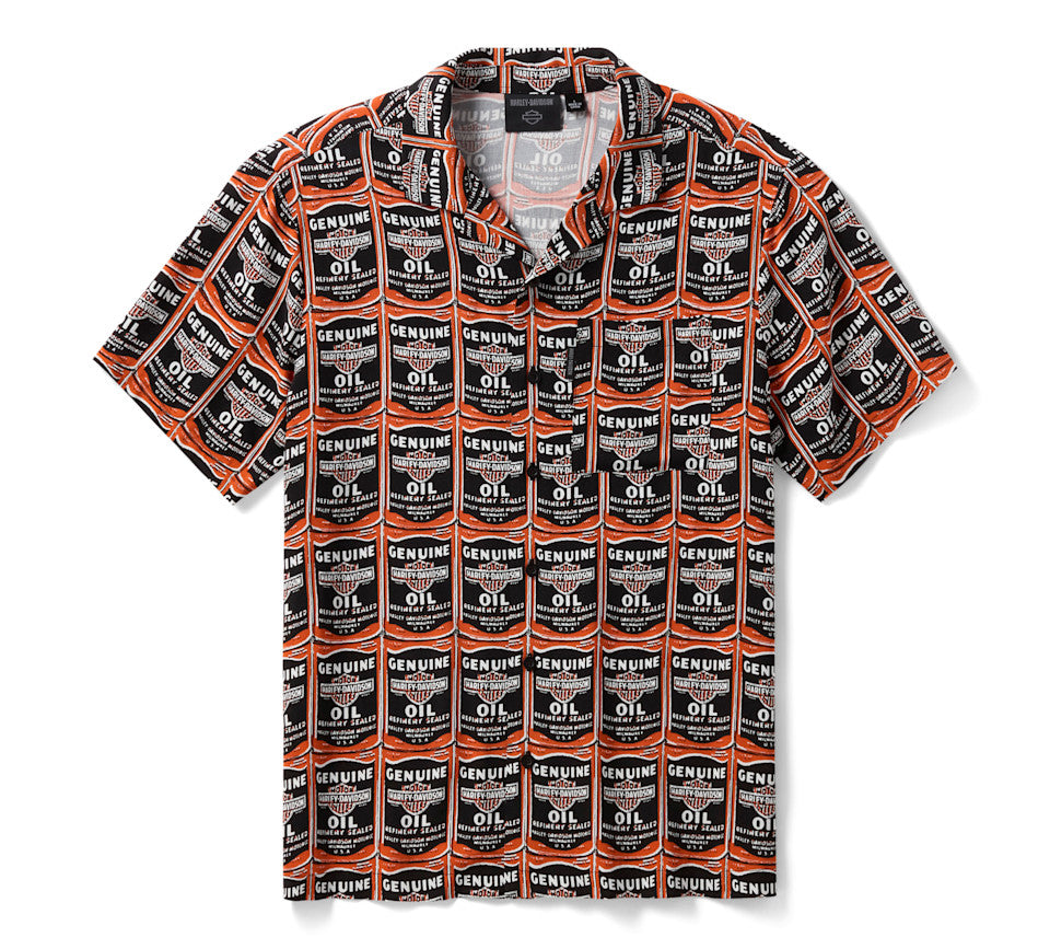 Chemise hawaïenne H-D Essential Oil Can pour hommes