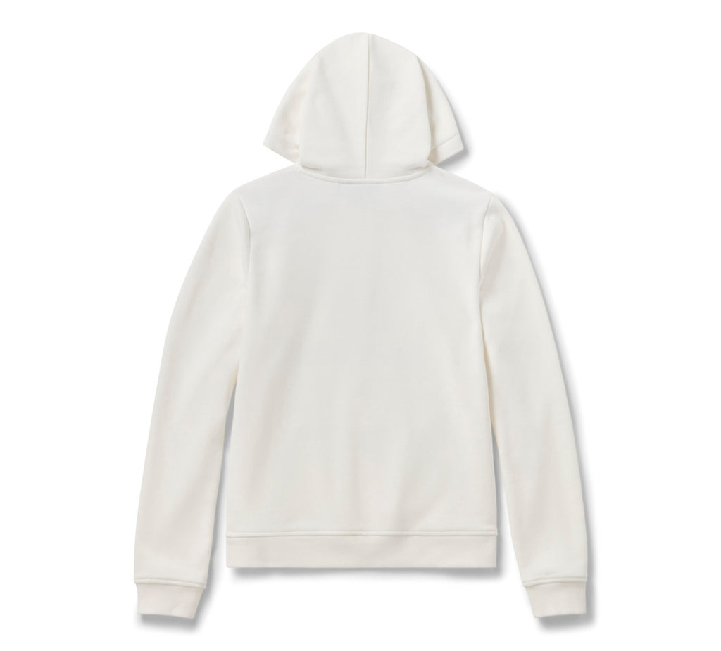 Sweat à capuche Willie G Skull Bling PO pour femmes - Cloud Dancer