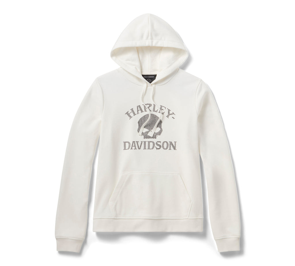 Sweat à capuche Willie G Skull Bling PO pour femmes - Cloud Dancer