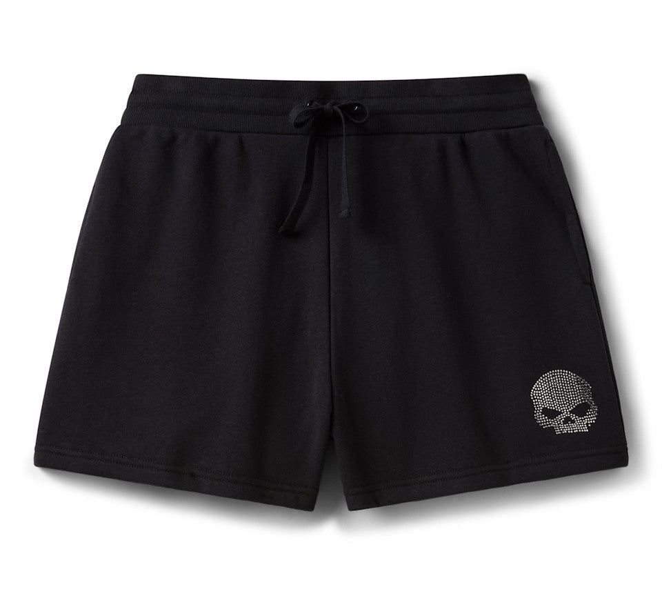 Short Willie G Skull Bling pour femmes - Harley Black