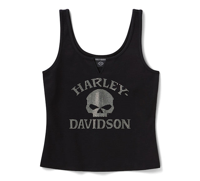 Débardeur Willie G Skull Bling pour femmes - Harley Black