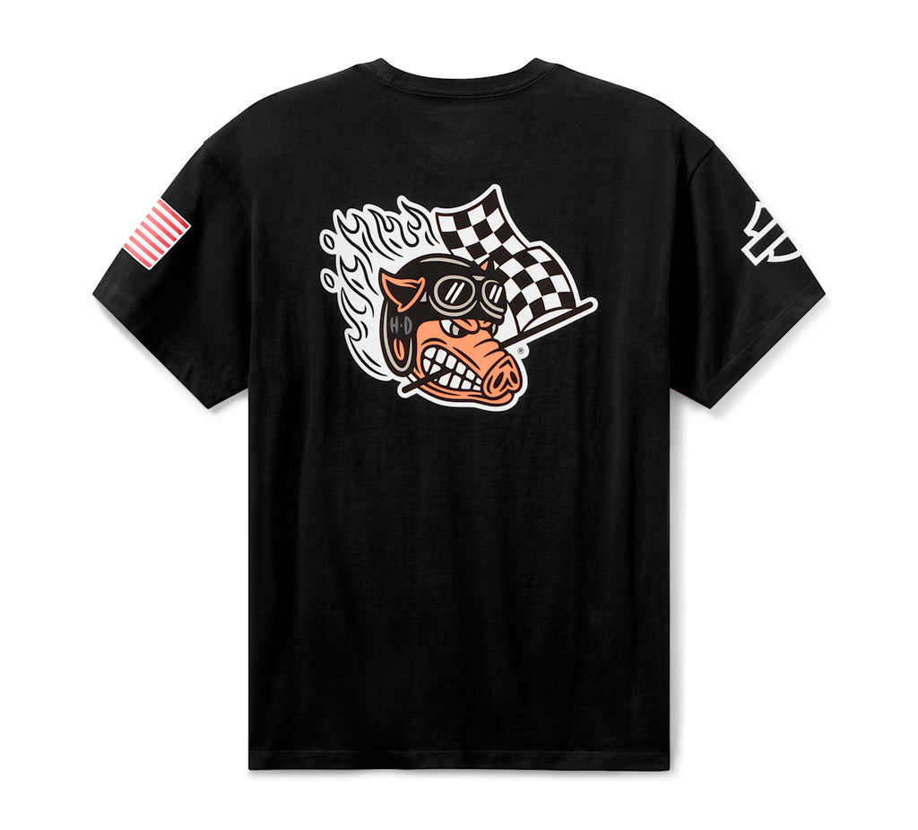 TEE-KNIT,FACTORY RACING,BLACK
