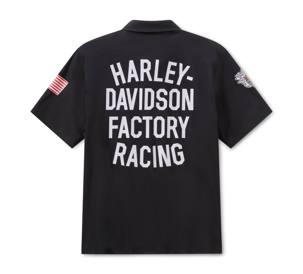 SHIRT-KNIT,FACTORY RACING,BLAC