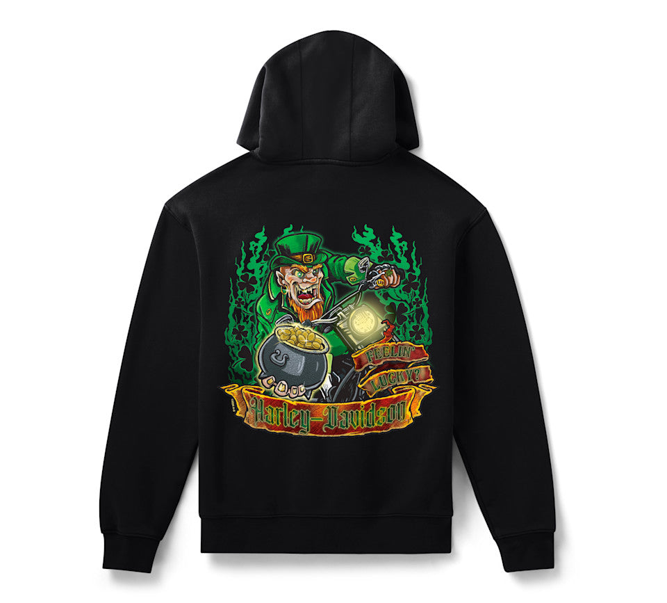 Sweat à capuche en polaire H-D Feeling Lucky pour hommes