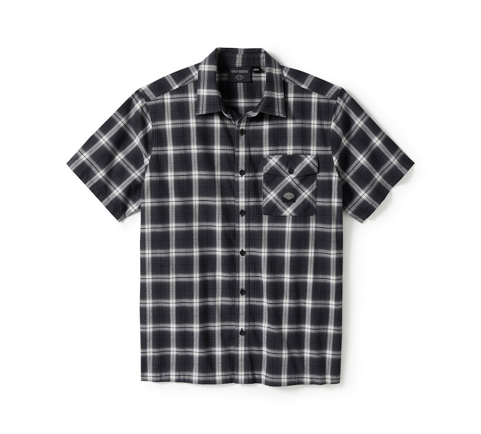 Chemise à manches courtes Staple - Plaid - Harley Black & Cloud Dancer