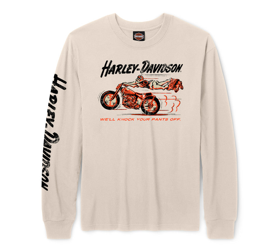 T-shirt H-D Knock Your Pants Off à manches longues pour hommes