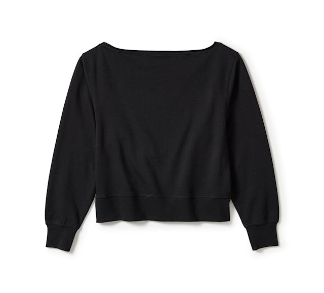 Sweat Chrome Evo Off The Shoulder Crew - Harley Black