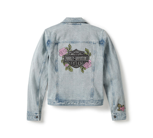 Blouson en jean Rose & Thorn Bling