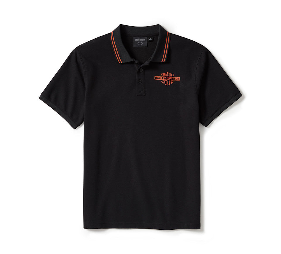 Polo uni Bar & Shield - Harley Black