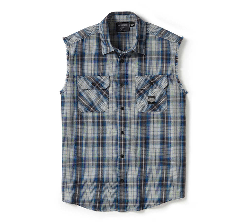 Chemise sans manches V-Twin Equipped à carreaux