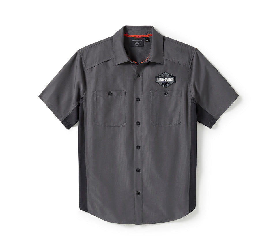 Chemise H-D® TECH Colorblock - Colorblock - Asphalt & Harley Black