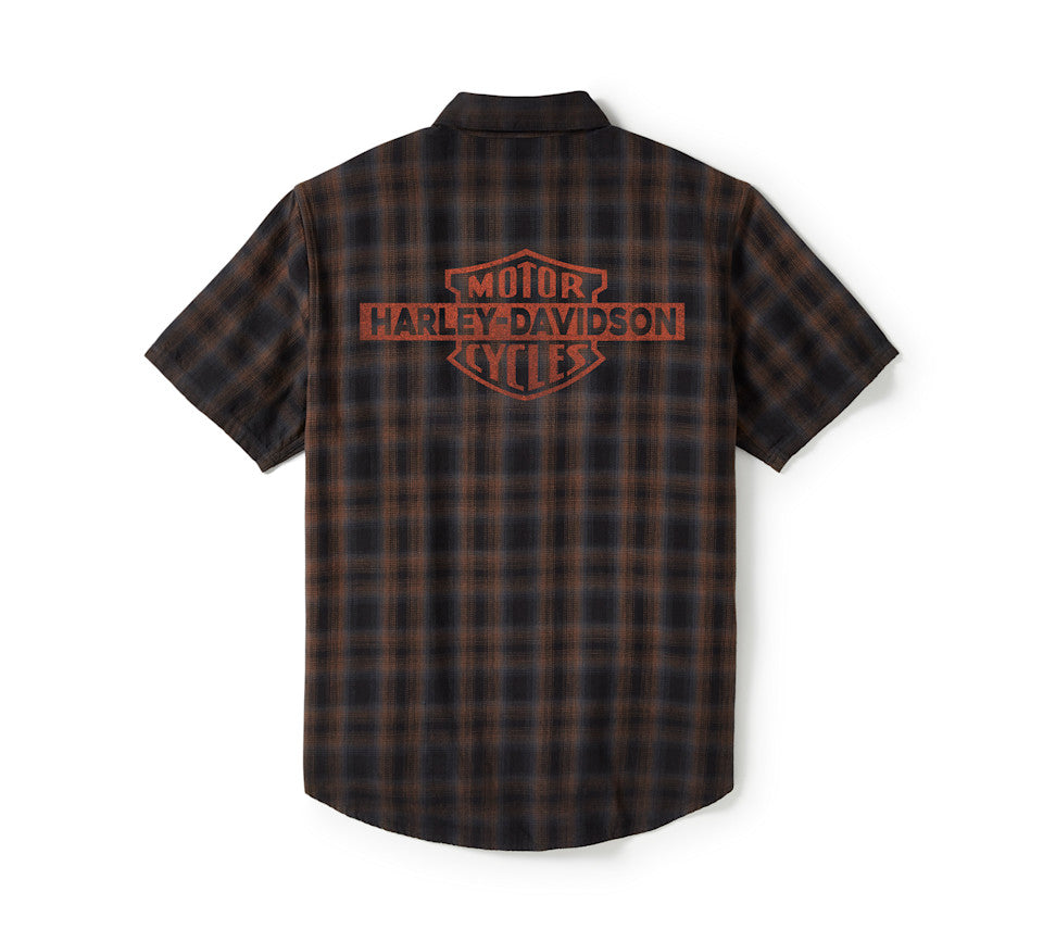 Chemise à manches courtes Bar & Shield à carreaux