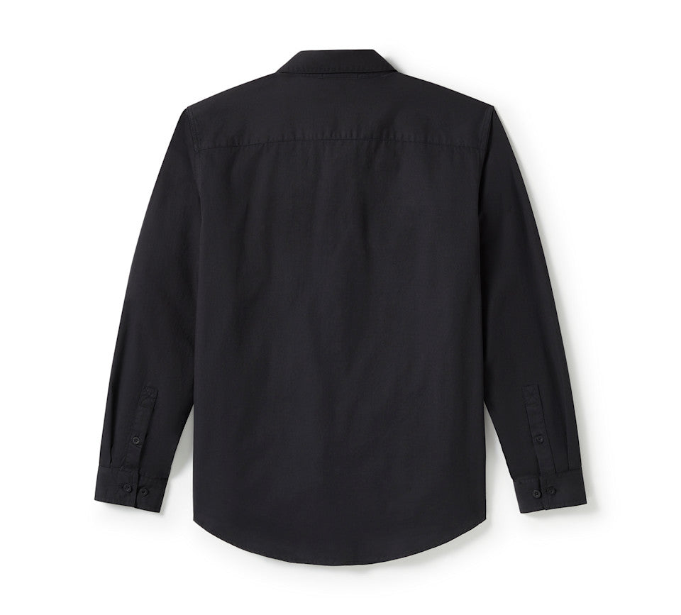 Chemise à manches longues Bar & Shield unie
