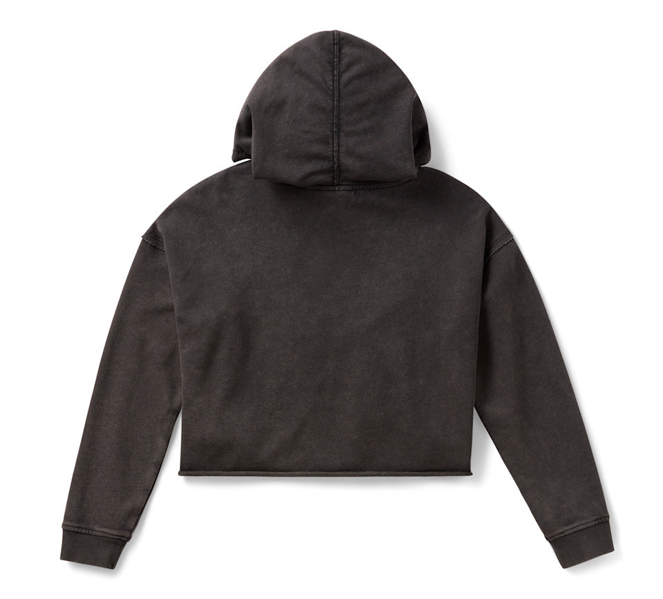 Sweat à capuche court Neon Eagle - Harley Black