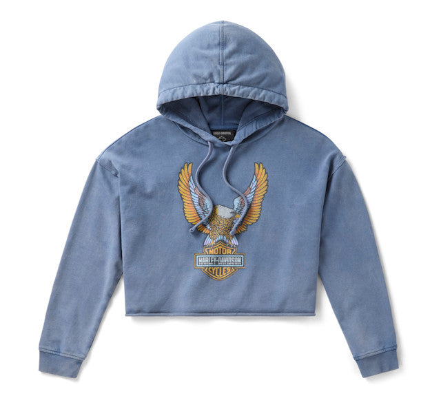 Sweat à capuche court Neon Eagle - Ensign Blue