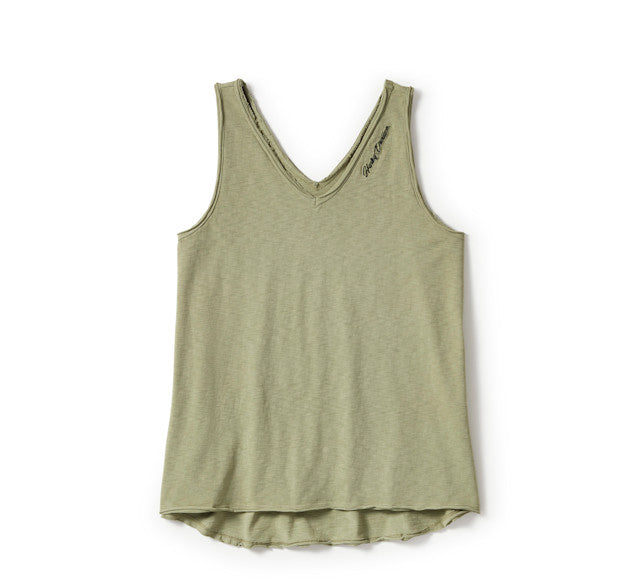 Débardeur Essential V Drapey - Oil Green