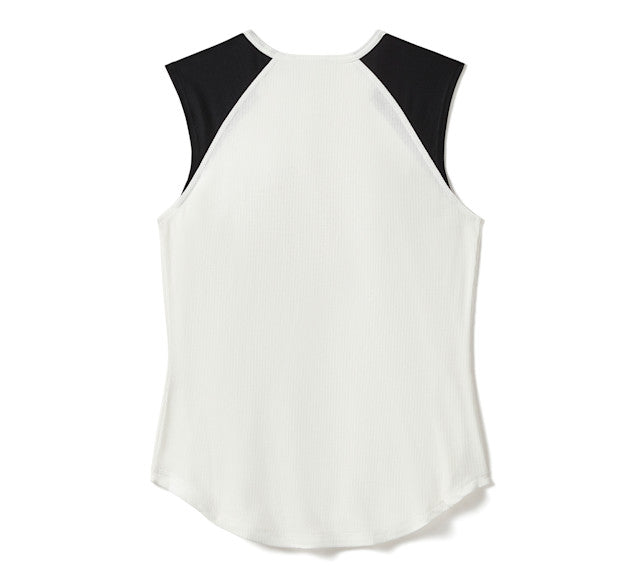 Débardeur Chrome Evo à manches raglan - Colorblock - Cloud Dancer & Harley Black