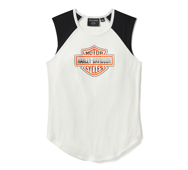 Débardeur Chrome Evo à manches raglan - Colorblock - Cloud Dancer & Harley Black