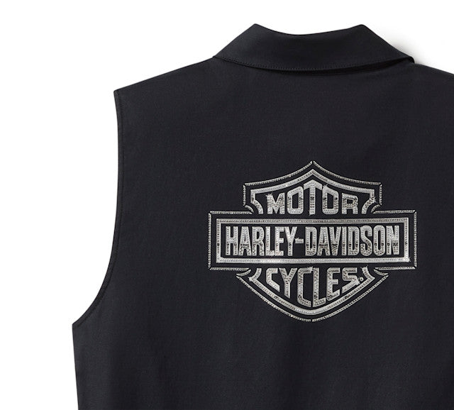 Débardeur Essential Bling à boutons - Harley Black