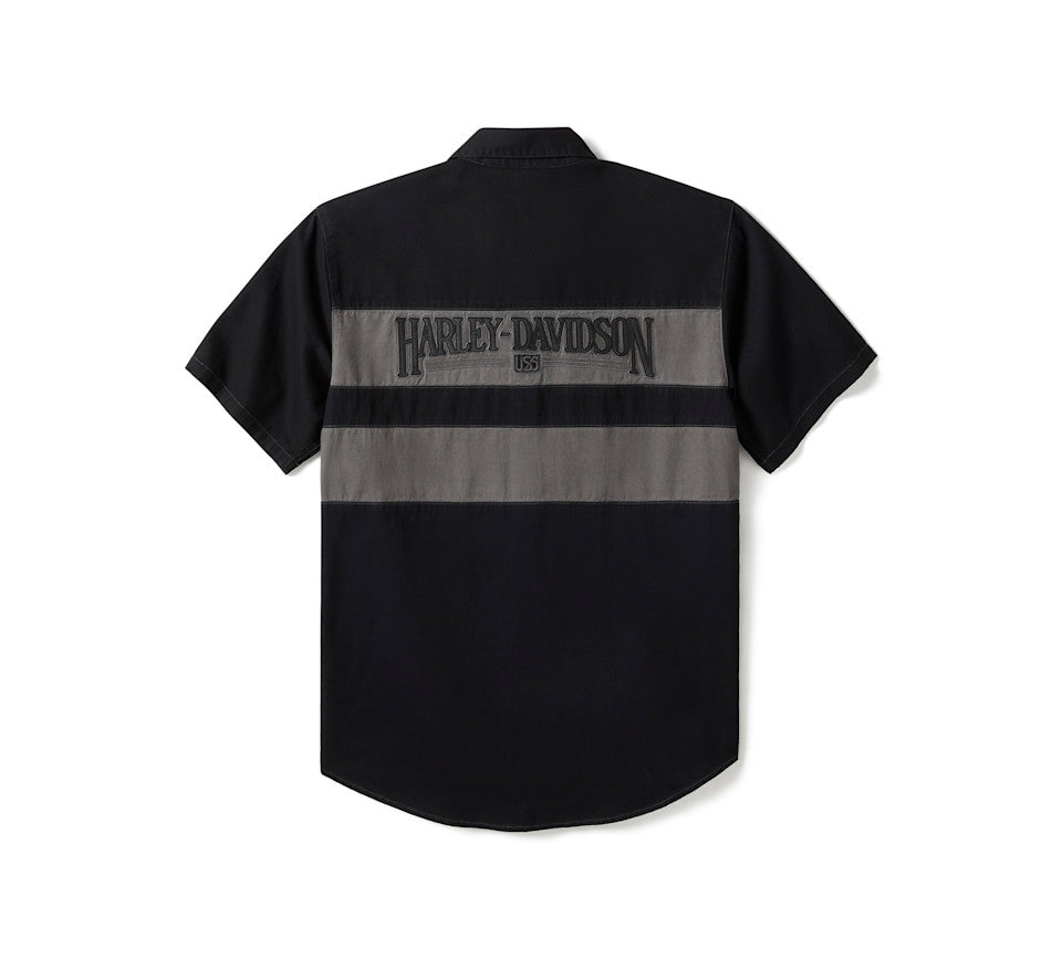 Chemise à manches courtes Iron Bond II - Colorblock - Harley Black & Asphalt