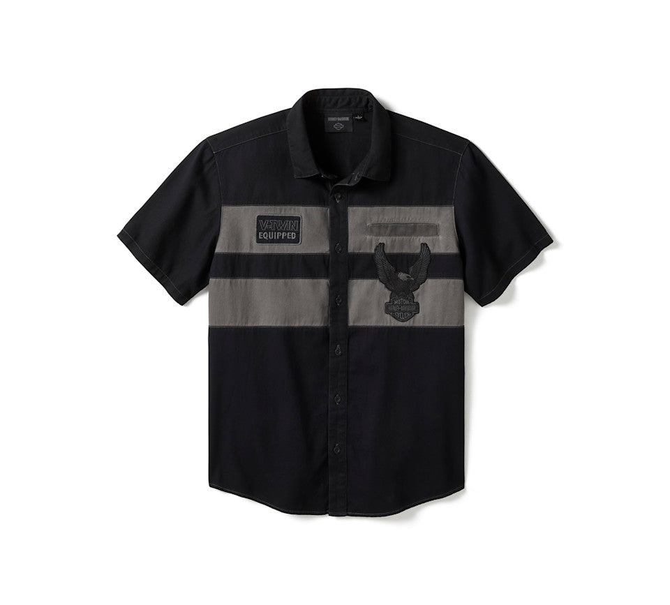Chemise à manches courtes Iron Bond II - Colorblock - Harley Black & Asphalt