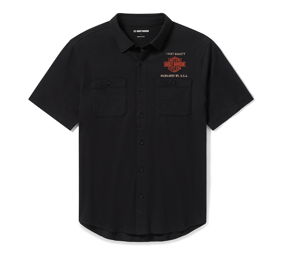 Chemise boutonnée en jersey pour homme, Parts & Service
