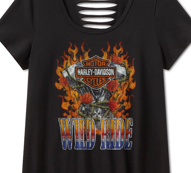Tunique à manches courtes Bling Wild Ride Rip & Repair