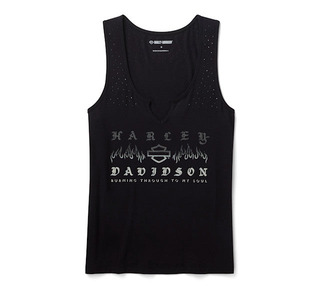 Débardeur Bling H-D® Slow Burn - Harley Black