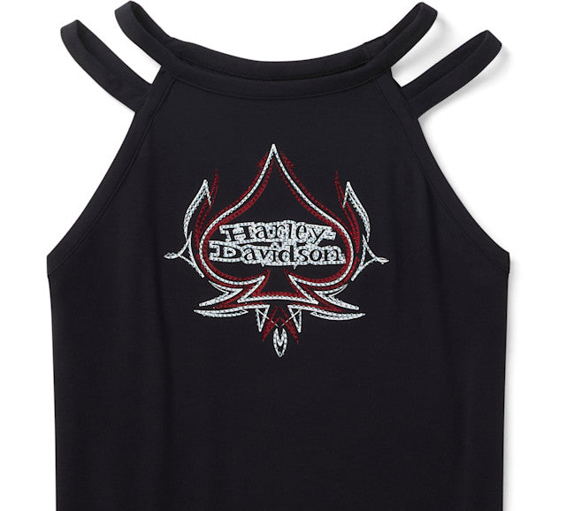 Débardeur Bling Spades à bretelles - Harley Black