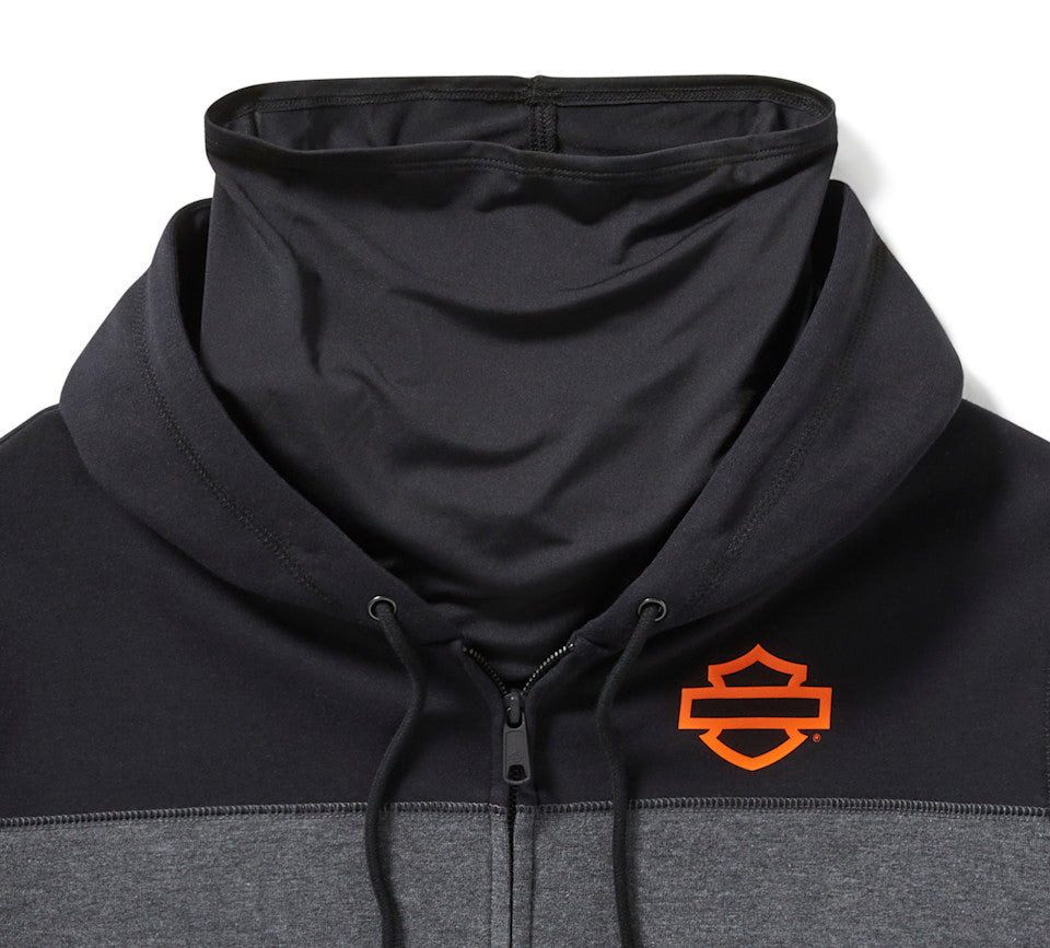 Sweat à capuche H-D® TECH Gaiter pour homme, fermeture zippée intégrale