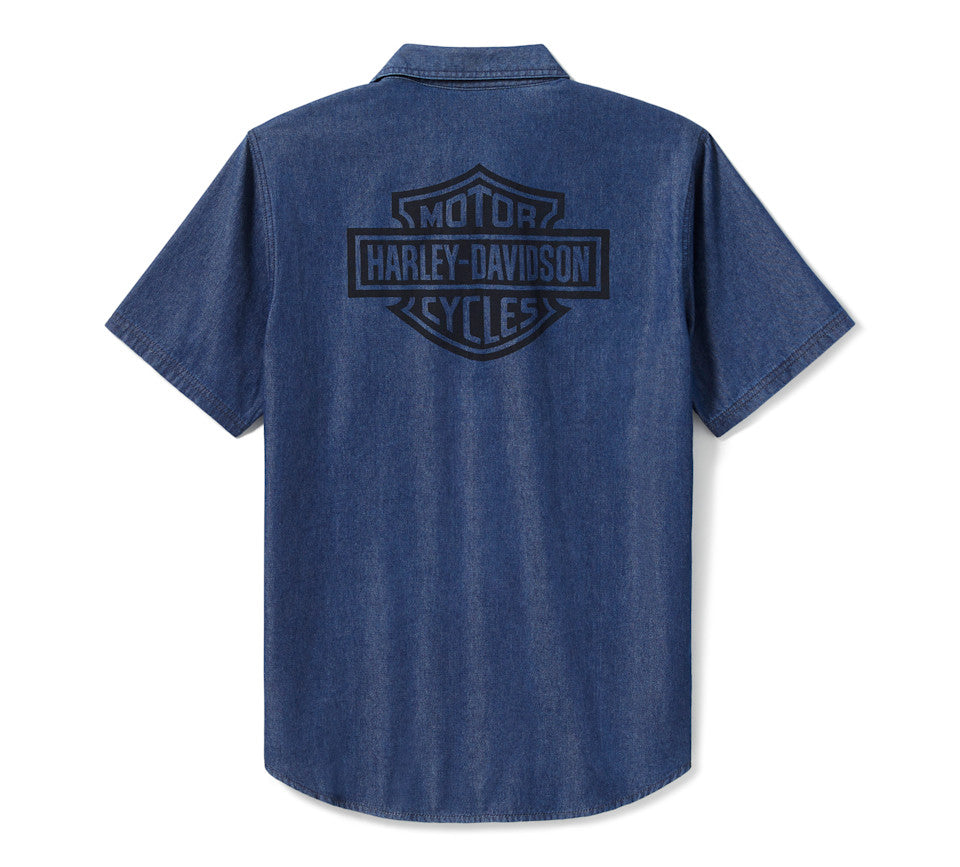 Chemise Chambray Bar & Shield pour homme