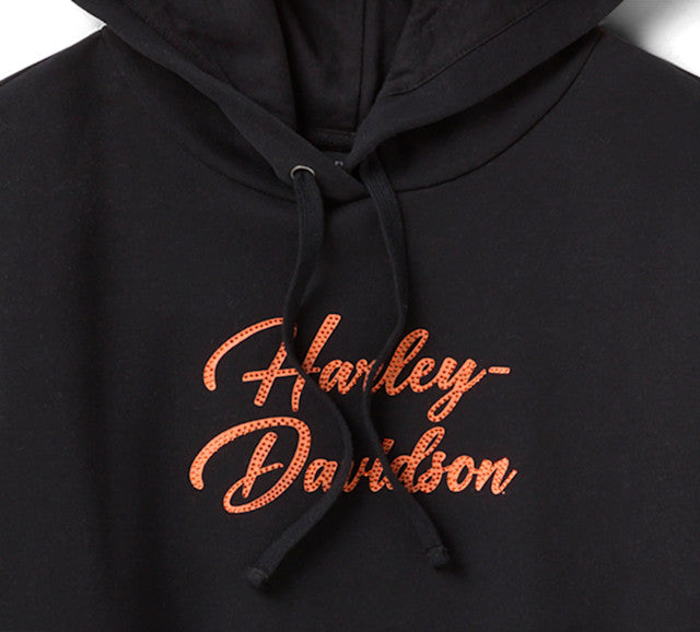 Sweat à capuche pullover Essential Bling pour femme - Harley Black