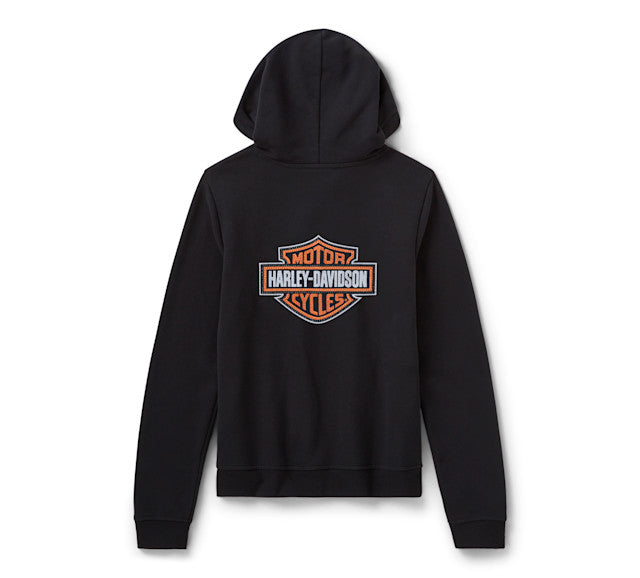 Sweat à capuche pullover Essential Bling pour femme - Harley Black