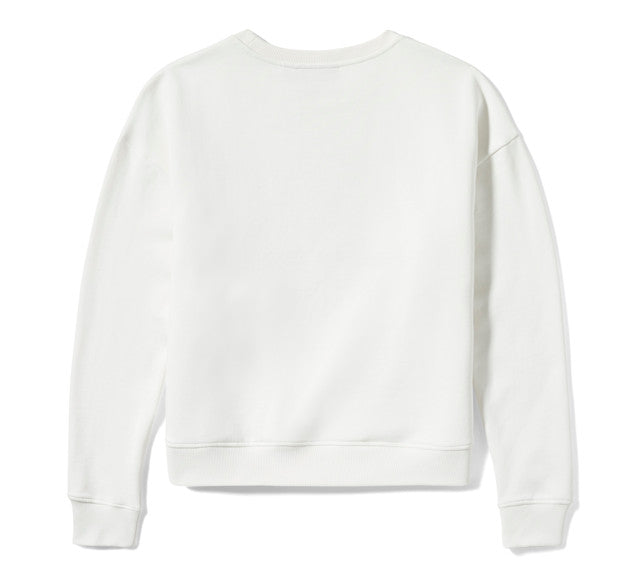 Sweat-shirt à col rond en polaire Archive Photo pour femme