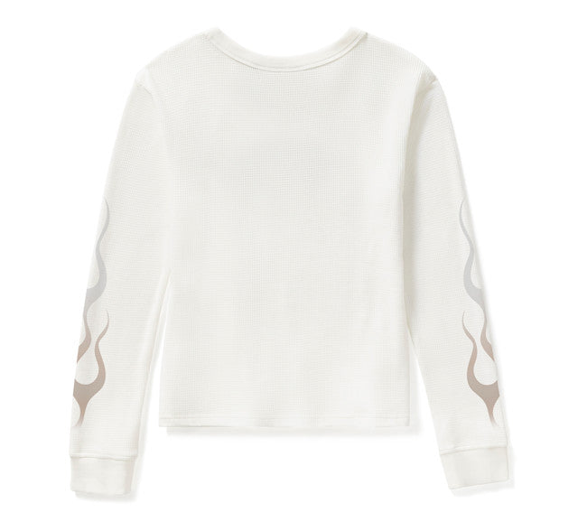 Haut en tricot Vintage Flames pour femme - Cloud Dancer