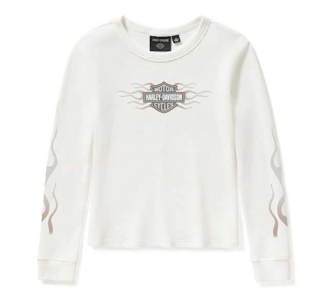 Haut en tricot Vintage Flames pour femme - Cloud Dancer