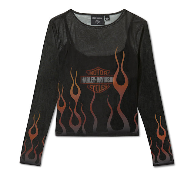 Haut en maille Flames For Days pour femme - Harley Black