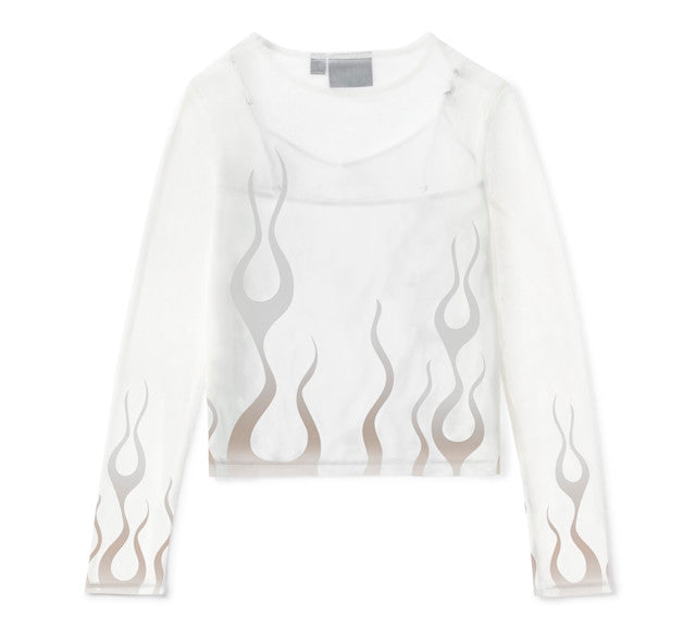 Haut en maille Flames For Days pour femme - Cloud Dancer