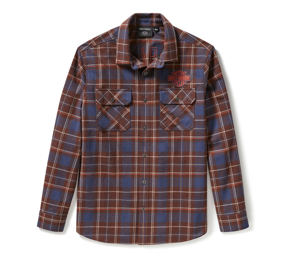 Chemise à carreaux Racer Font teinte - Plaid - Mood Indigo & Coffee