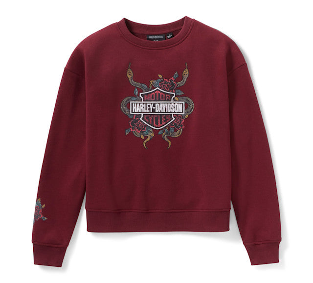 Polaire Serpent Rose Bling - Maroon Banner