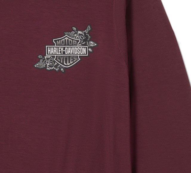 Haut Serpent Rose Bling - Maroon Banner