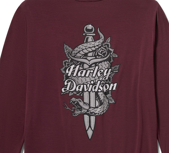 Haut Serpent Rose Bling - Maroon Banner