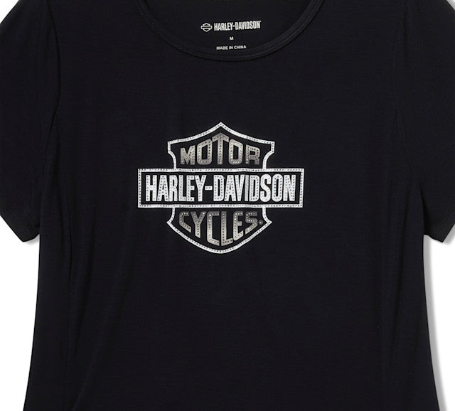 Haut Beveled Bar & Shield Bling - Harley Black